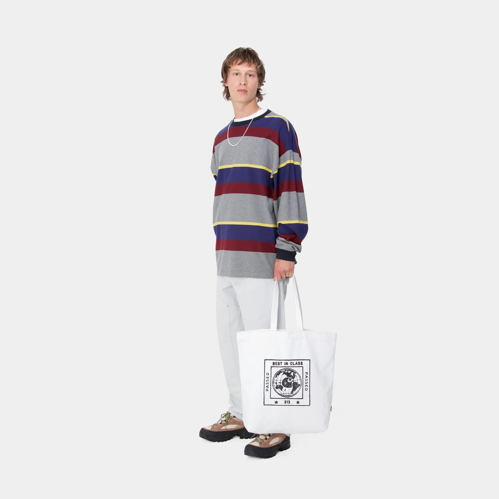 Stamp Tote | White / Black