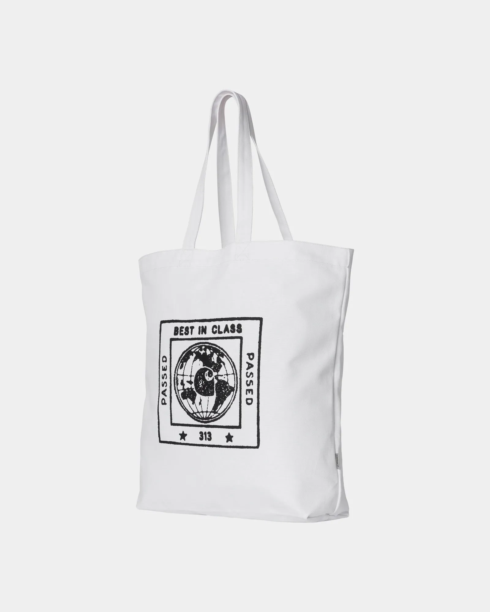 Stamp Tote | White / Black
