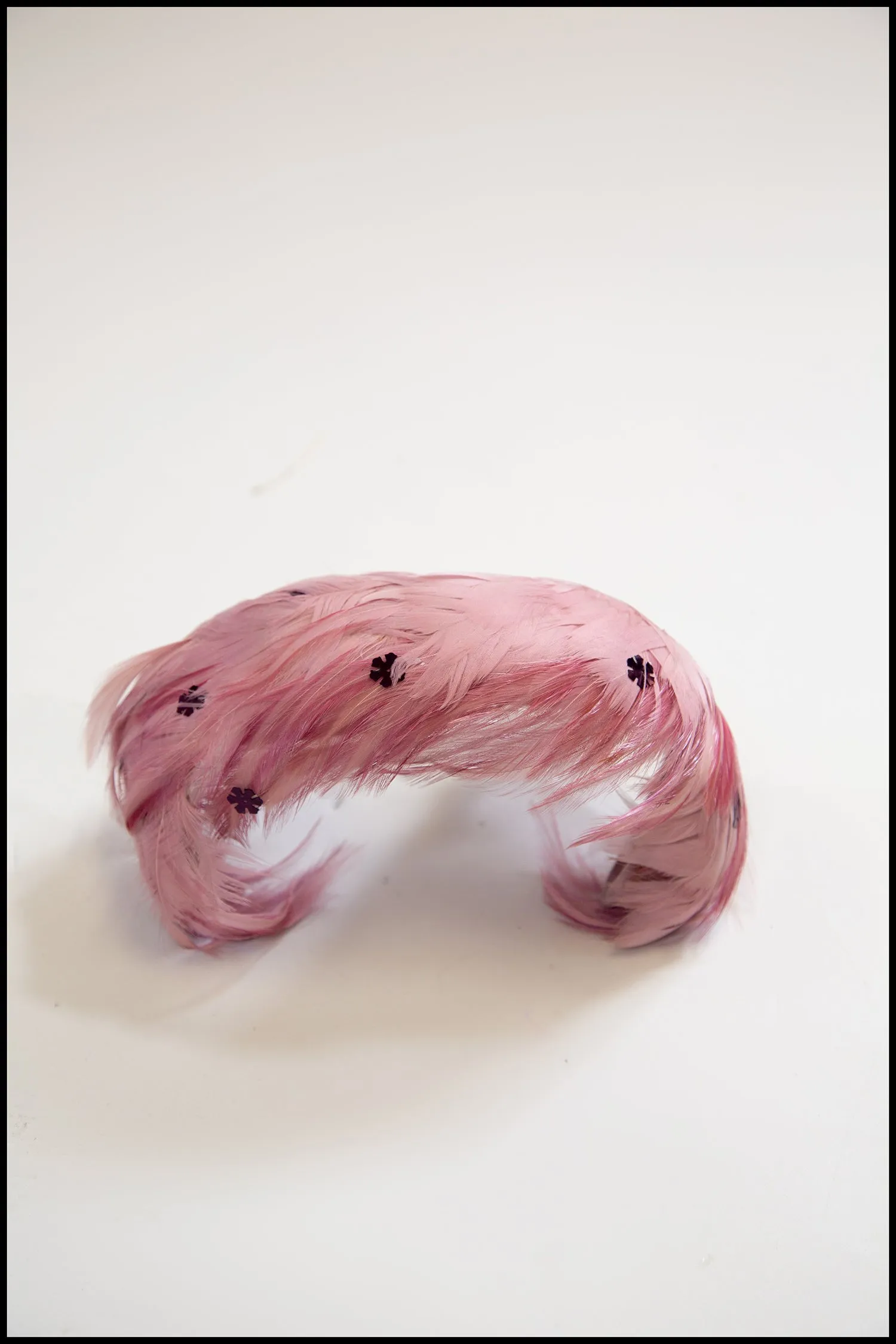 Vintage 1950s Pink Feather Hat