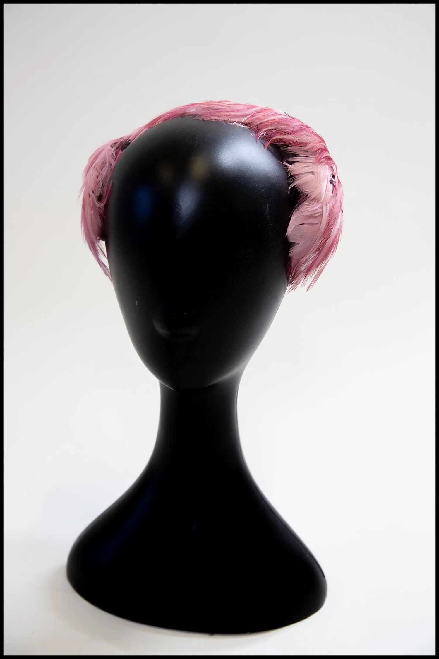 Vintage 1950s Pink Feather Hat