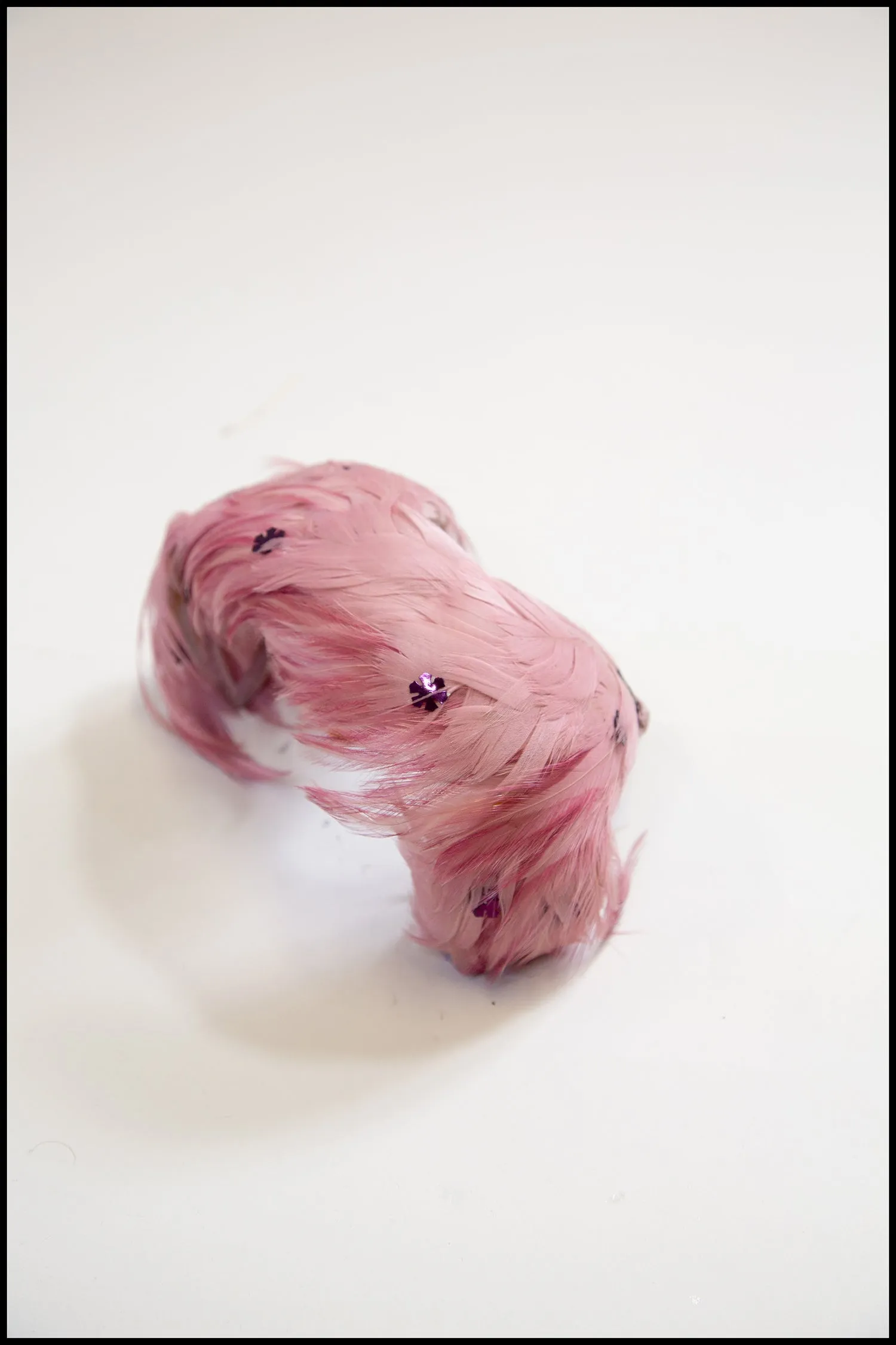 Vintage 1950s Pink Feather Hat